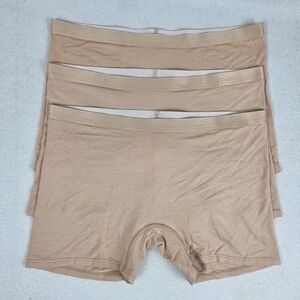 Quince Micromodal Boyshort Women's Size Small Beige 3 Pack Panties Intimates
